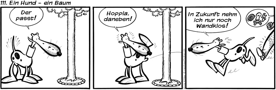 111. Ein Hund - ein Baum