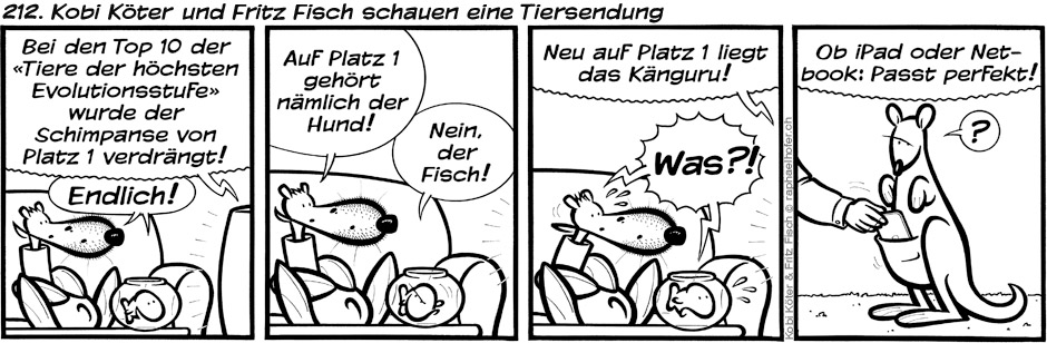 212. Kobi Köter und Fritz Fisch schauen eine Tiersendung