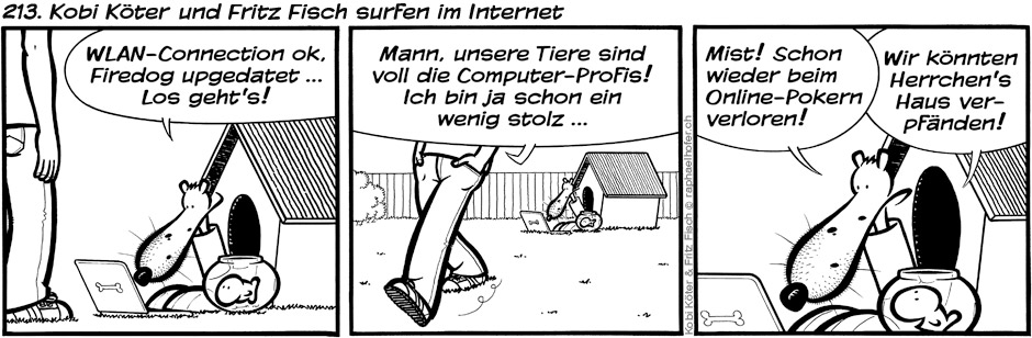 213. Kobi Köter und Fritz Fisch surfen im Internet
