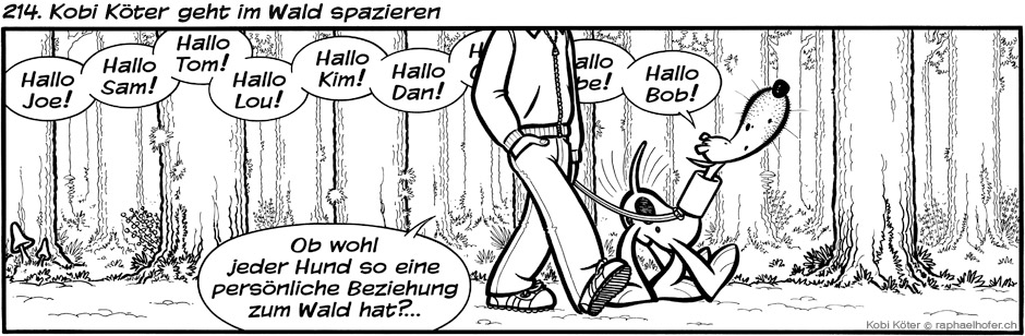 214. Kobi Köter geht im Wald spazieren